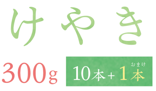 けやき300g 10本+1