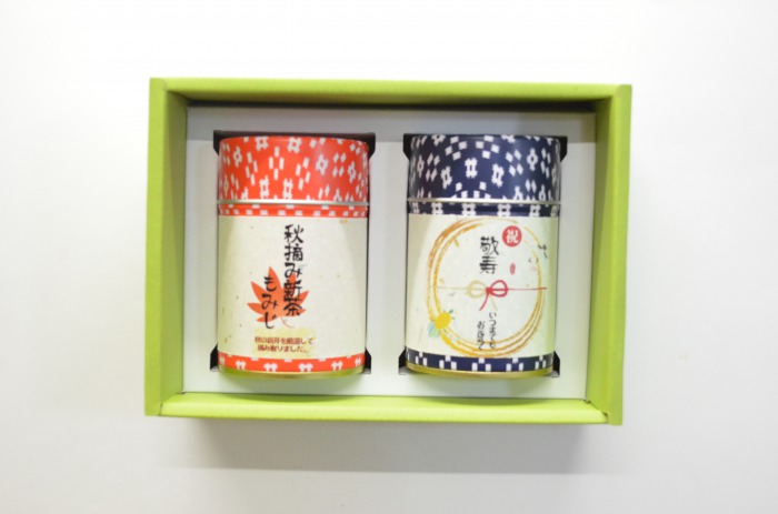 K⑤【発売中】100g×2缶　秋摘み新茶ギフト